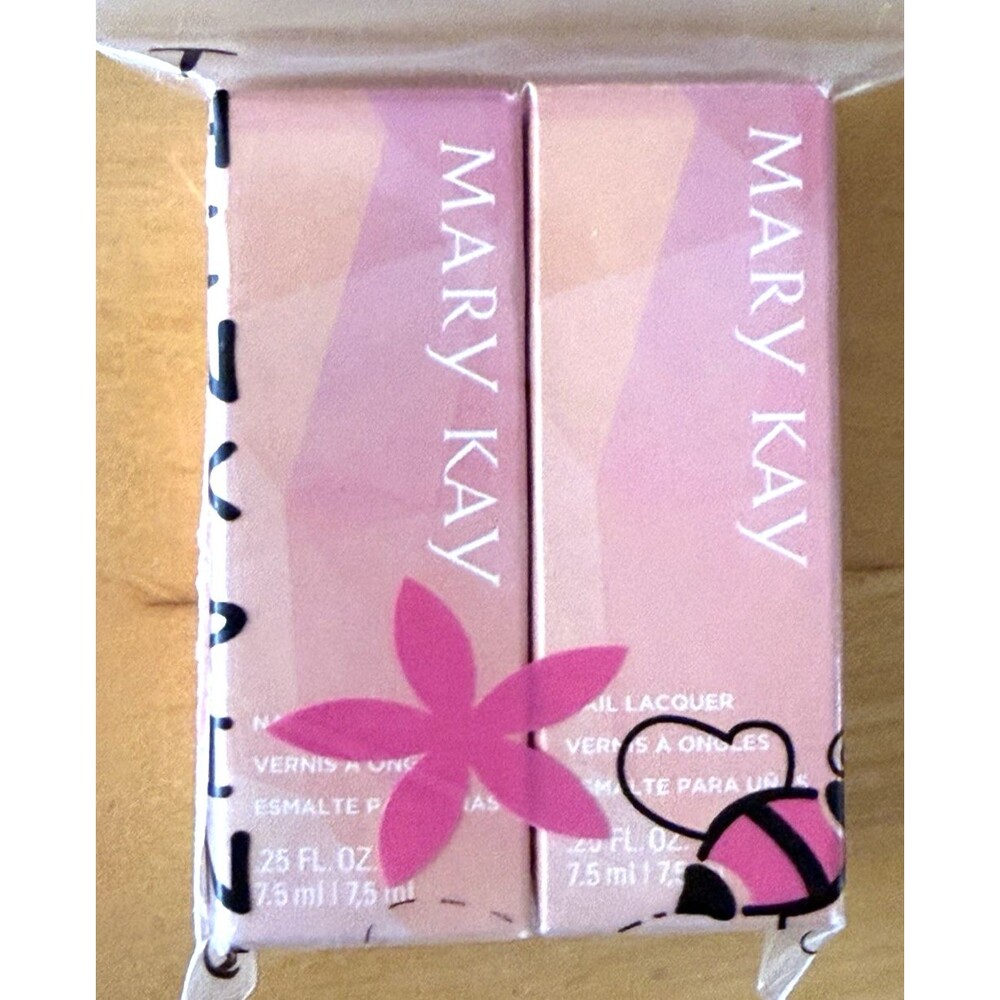 Lot of 2 Mary Kay Nail Lacquer Brilliant Violet Luminous Mauve New .25 fl oz